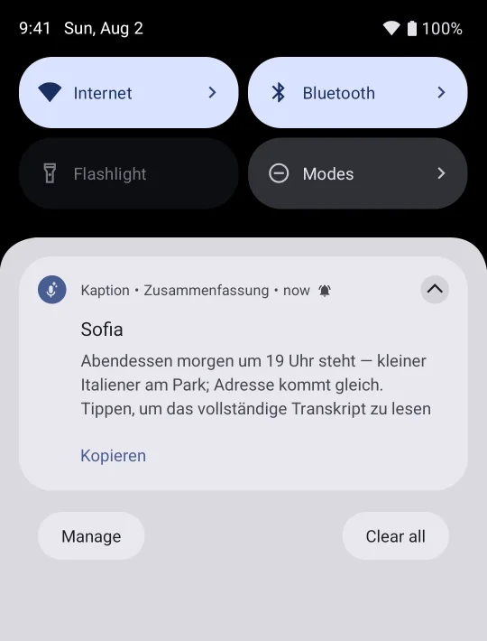 Screenshot 4 der Kaption-App für Android
