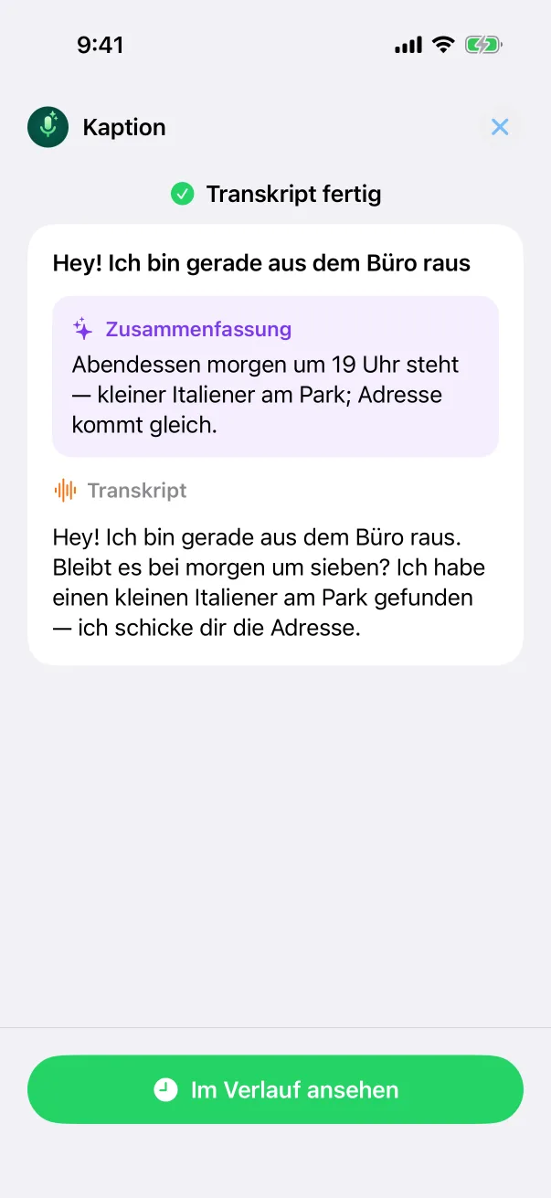 Screenshot 2 der Kaption-App für iOS