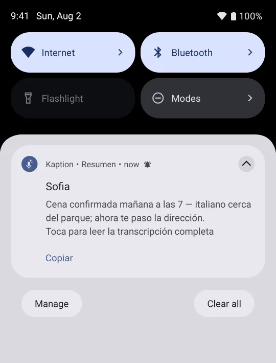 Captura 4 de la aplicación Kaption para Android