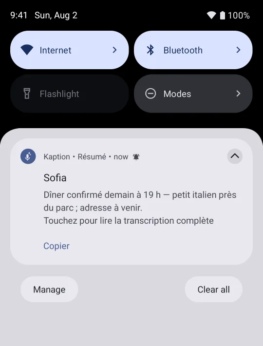 Capture d’écran 4 de l’application Kaption pour Android
