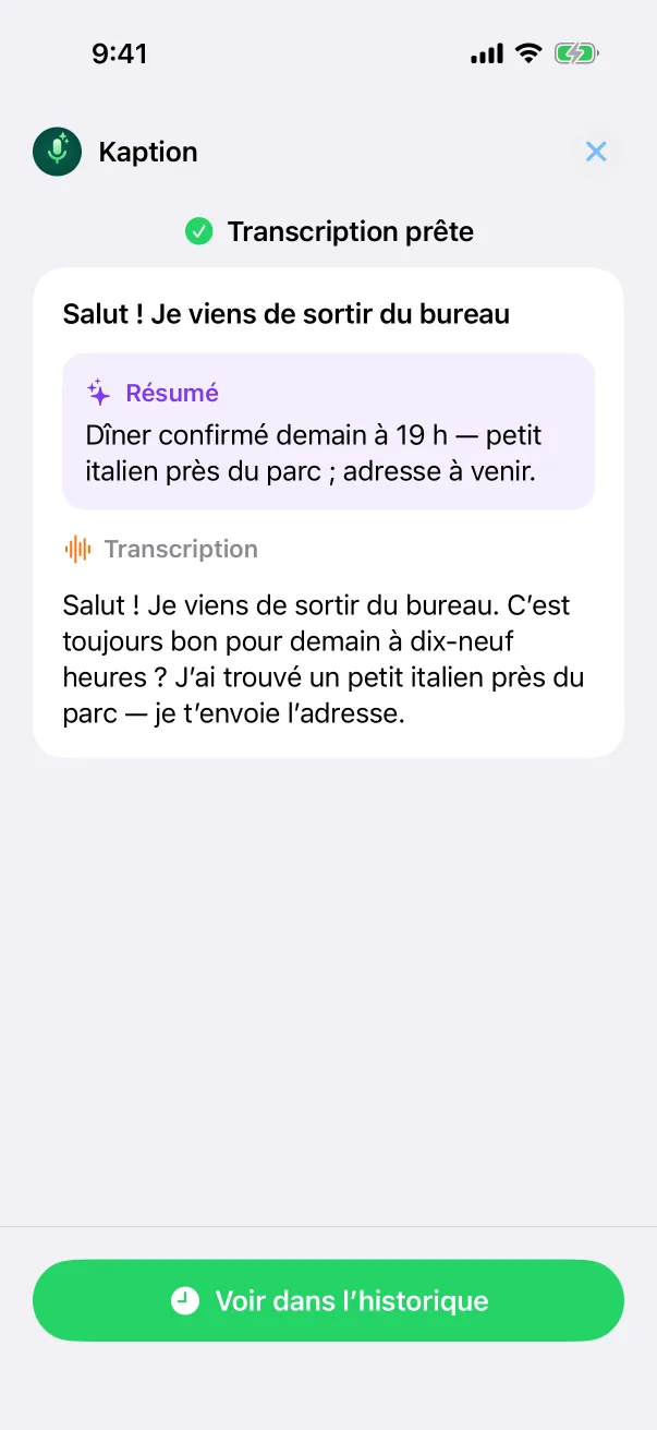 Capture d’écran 2 de l’application Kaption pour iOS